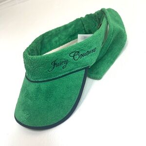 Like New!!!
Juicy Couture Green Plush Visor with Navy Trim